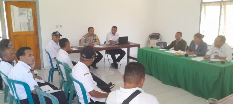 Bhabinkamtibmas Rahong Utara Hadiri Rapat Koordinasi Penanganan Hewan Penular Rabies