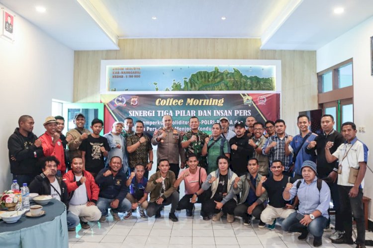 Kapolres Manggarai Hadiri Coffee Morning Sinergi Tiga Pilar dan Insan Pers “Together We Can”