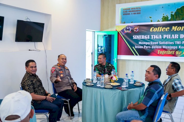 Kapolres Manggarai Hadiri Coffee Morning Sinergi Tiga Pilar dan Insan Pers “Together We Can”