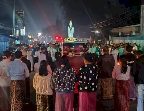 Polres Manggarai Gelar Pengamanan dan Pengawalan Prosesi Perarakan Patung Bunda Maria Ratu Rosari pada Festival Golo Curu 2025