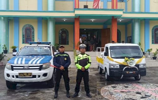 Polres Manggarai Gelar Pengamanan dan Pengawalan Prosesi Perarakan Patung Bunda Maria Ratu Rosari pada Festival Golo Curu 2025