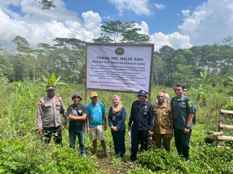 POLRES MANGGARAI SIAPKAN PERSONEL UNTUK PENGAMANAN EKSEKUSI TANAH DI DESA WAE RI’I, KECAMATAN WAE RI’I
