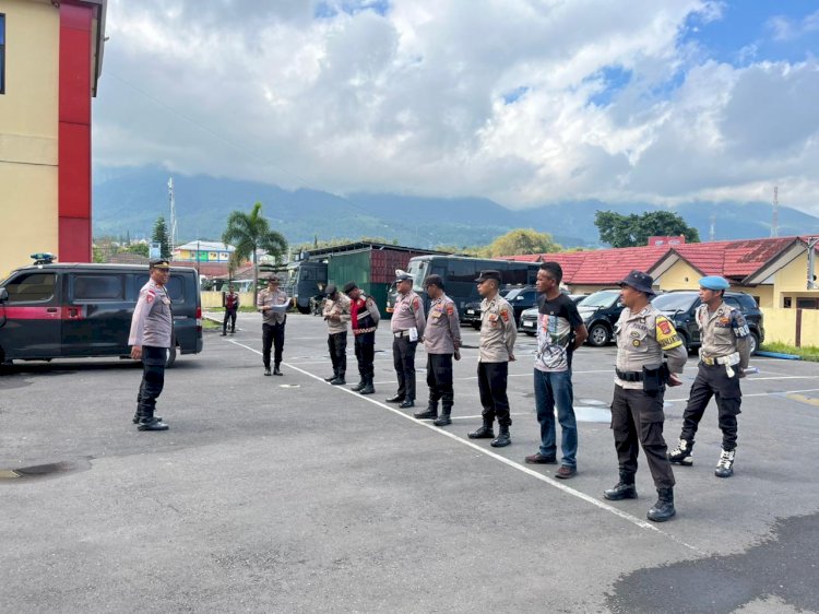 POLRES MANGGARAI SIAPKAN PERSONEL UNTUK PENGAMANAN EKSEKUSI TANAH DI DESA WAE RI’I, KECAMATAN WAE RI’I