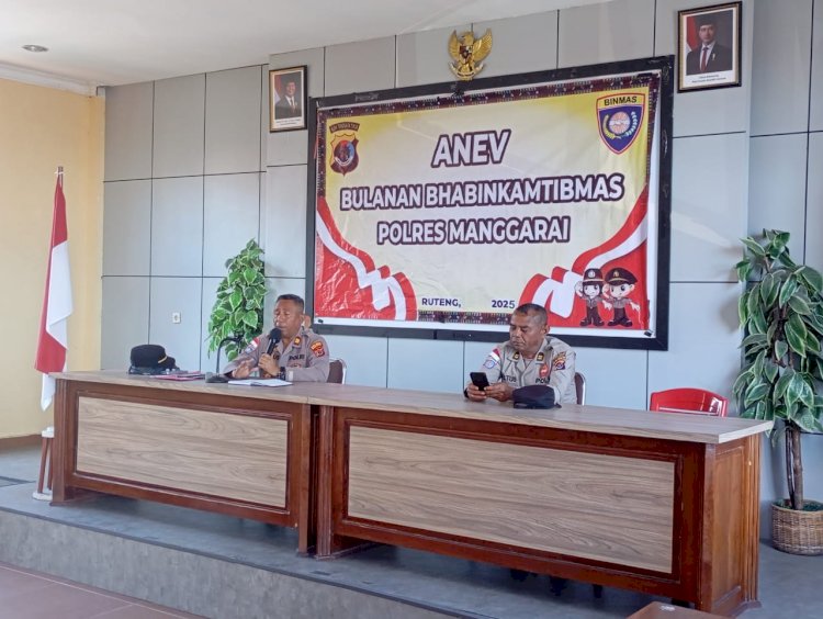 UNTUK MENINGKATKAN KEMAMPUAN  DAN PENGAWASAN,    BINMAS POLRES MANGGARAI  GELAR  ANALISA DAN EVALUASI  KINERJA  SELURUH  BHABINKAMTIMAS   DALAM MENGEMBAN TUGAS  HARKAMTIBMAS