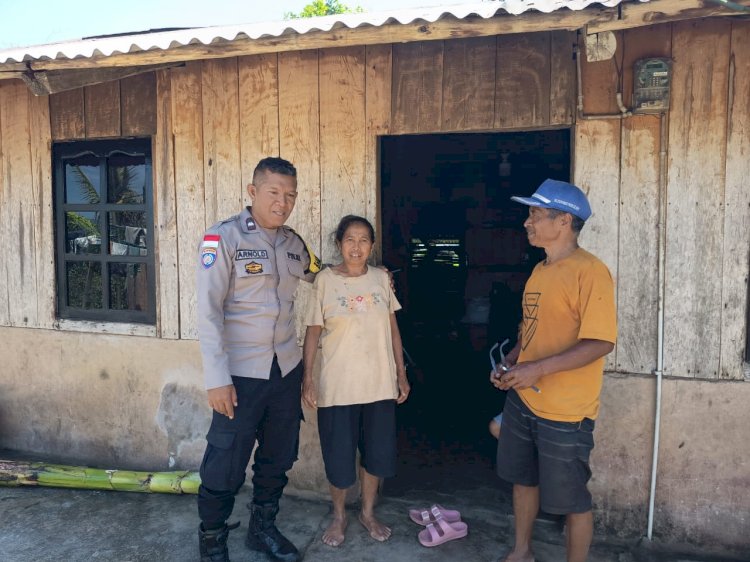 Bhabinkamtibmas Ruteng Aipda Arkadius M. Arno Sambangi Warga, Ajak Bersama Jaga Kamtibmas dan Cegah Rabies