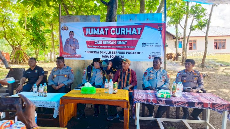 Kapolres Manggarai Pimpin Kegiatan “Jumat Curhat” di Desa Nuca Molas, Satar Mese Barat