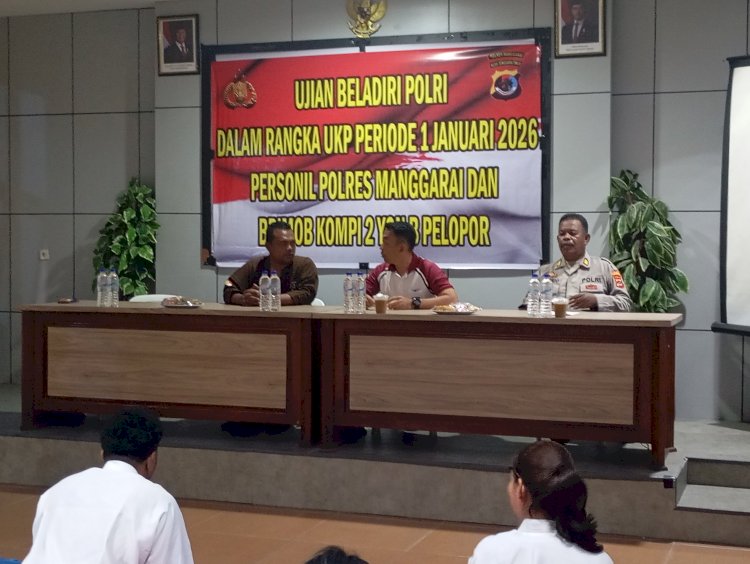 POLRES MANGGARAI GELAR UJIAN BELADIRI POLRI DALAM RANGKA UKP PERIODE 1 JANUARI 2026