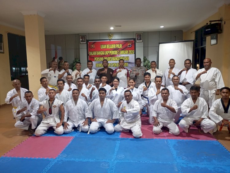 POLRES MANGGARAI GELAR UJIAN BELADIRI POLRI DALAM RANGKA UKP PERIODE 1 JANUARI 2026