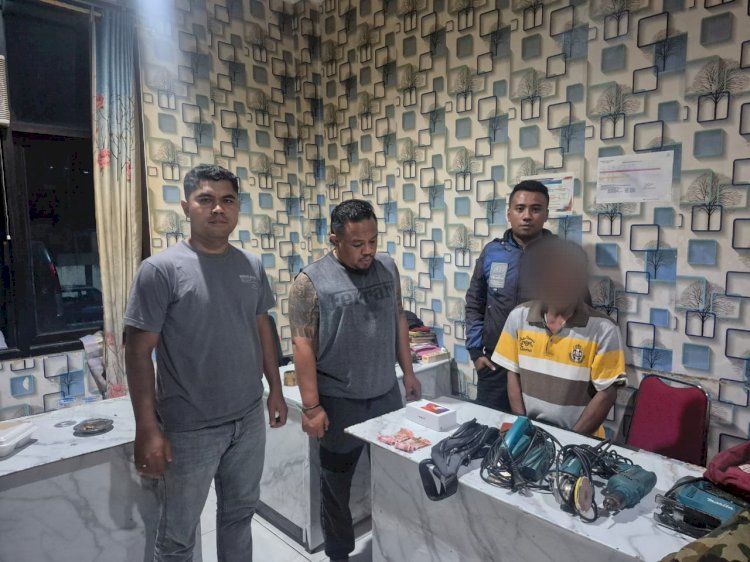Unit Jatanras Polres Manggarai Amankan Residivis Kasus Pencurian Alat Bengkel Kayu