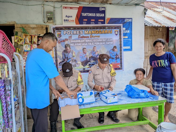 Bhabinkamtibmas Kec. Lelak Gelar Kegiatan Sosial “i Kawong, Desa Bangka Lelak