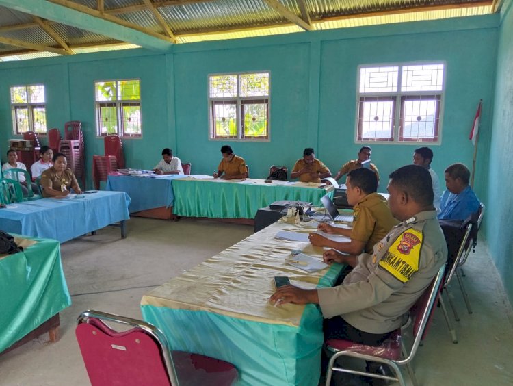 Bhabinkamtibmas Desa Golowoi Ikuti Sosialisasi Penertiban Hewan Penular Rabies di Cibal Barat