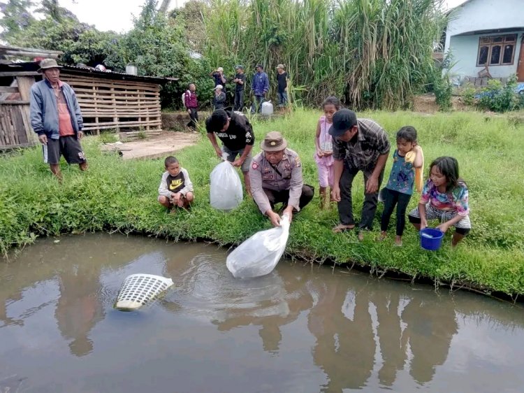 AIPDA LIBERTUS GANTUR , SOSOK SEDERHANA HADIRKAN INOVASI KETAHANAN PANGAN ,RUBAH LAHAN KOSONG MENJADI TAMBAK IKAN  DAN  PERTANIAN PRODUKTIF. BERSAMA MASYARAKAT.