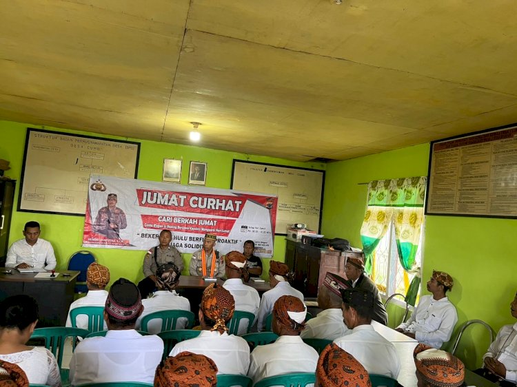JUMAT CURHAT: WARGA DESA CUMBI UCAPKAN TERIMA KASIH ATAS PENEMPATAN BHABINKAMTIBMAS DI WILAYAH DESA CUMBI