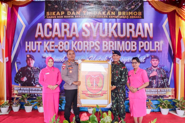 KAPOLRES MANGGARAI BACAKAN AMANAT KAKORBRIMOB PADA SYUKURAN HUT KE-80 KORPS BRIMOB POLRI DI MANGGARAI “Brimob Presisi untuk Masyarakat”