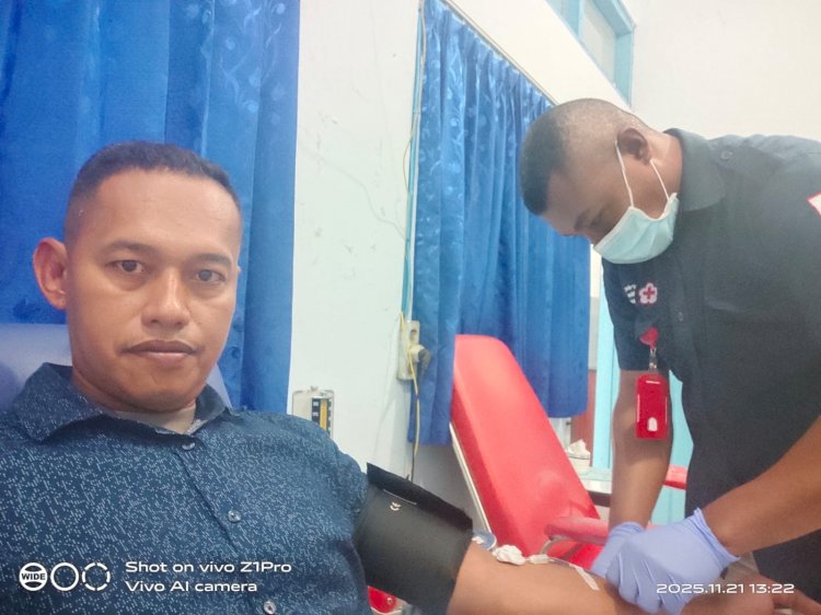 UNGKAPAN TERIMA KASIH DAN RASA SYUKUR WARGA KENDE ATAS DONOR DARAH KAPOLSEK SATAR MESE POLRES MANGGARAI