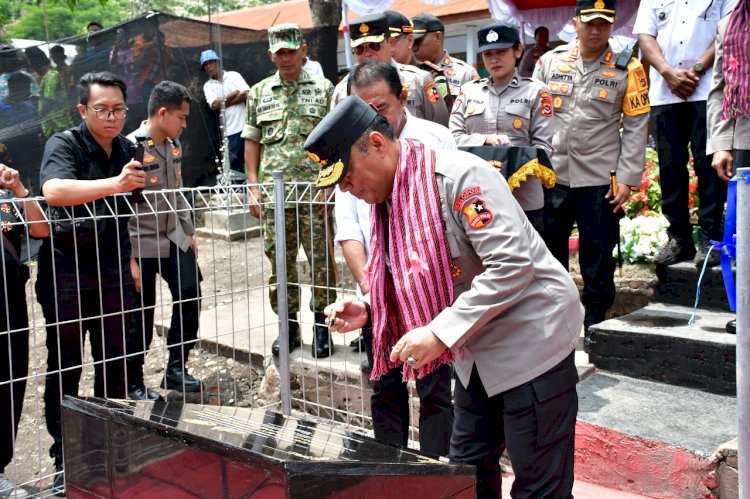 Wakapolri Resmikan Sistem Peringatan Dini Gunung Lewotobi Laki-Laki di Flores Timur
