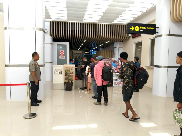 ✈️ Pengamanan Ketat dan  Humanis  Pospol KP3 Udara di Bandara Frans Sales Lega, Penerbangan Susi Air Berjalan Aman