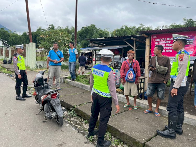 Sat Lantas Polres Manggarai Gelar Patroli KRYD, Pengaturan Lalu Lintas, dan Himbauan Kamseltibcarlantas di Kota Ruteng