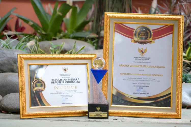 Dinobatkan sebagai Badan Publik Terbaik Nasional, Polri Raih Arkaya Wiwarta Prajanugraha dalam Monev KIP 2025*