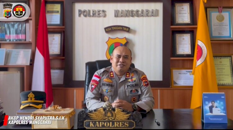 KAPOLRES MANGGARAI BERI HIMBAUAN DAN AJAKAN KEPADA MASYARAKAT CIPTAKAN SITUASI KONDUSIF MENYAMBUT TAHUN BARU 2026