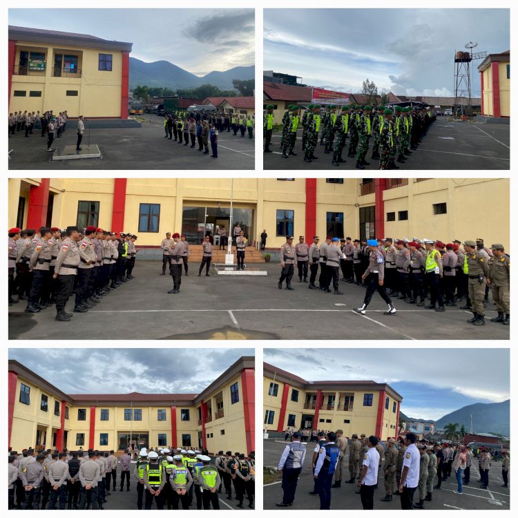 WAKA POLRES MANGGARAI  PIMPIN APEL GABUNGAN PERSIAPAN PENGAMANAN MALAM PERGANTIAN TAHUN .