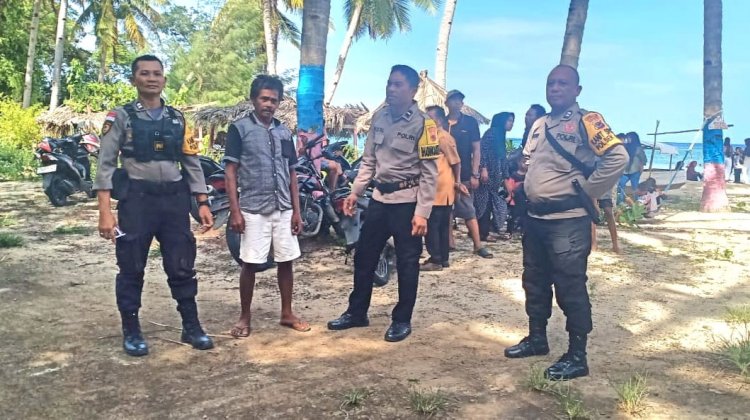 Agar Situasi Selalu Kondusif,Polsek Reo Laksanakan Pengamanan Tempat Wisata Pantai dalam Rangka Liburan Tahun Baru 2026