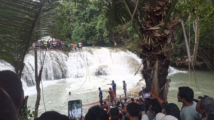 Respon dan Gerak Cepat Kapolsek Reo  Lakukan pencarian  Anak Tenggelam di Lokasi Wisata Air Terjun Tiwu Pai
