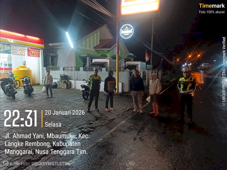 Giat Patroli Malam Antisipasi Balap Liar dan Laka Lantas di Wilayah Hukum Polres Manggarai