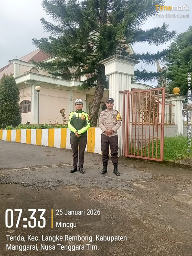 Kapolres Manggarai Tegaskan Komitmen Jaga Keamanan Ibadah Minggu di Kota Ruteng