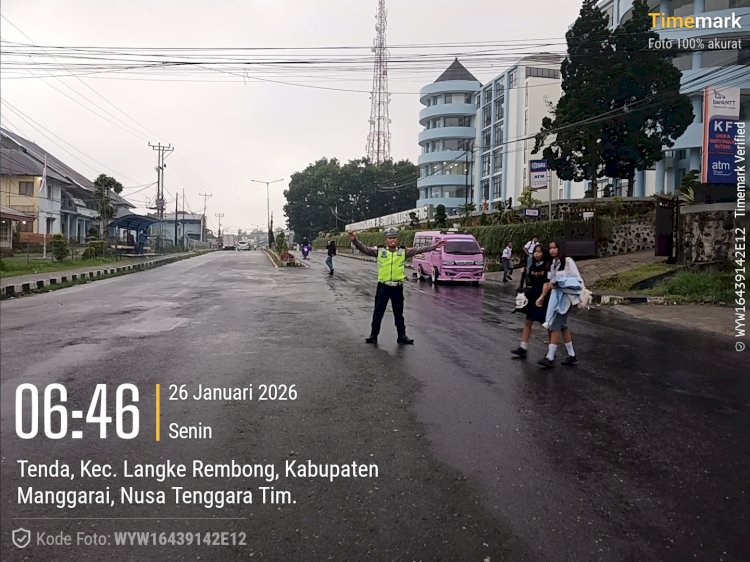 Satlantas Polres Manggarai Laksanakan Apel Pengaturan Lalu Lintas Pagi