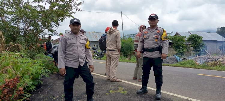 Bhabinkamtibmas Kecamatan Ruteng Lakukan Pengamanan Aksi Saling Klaim Tanah di Desa Rai