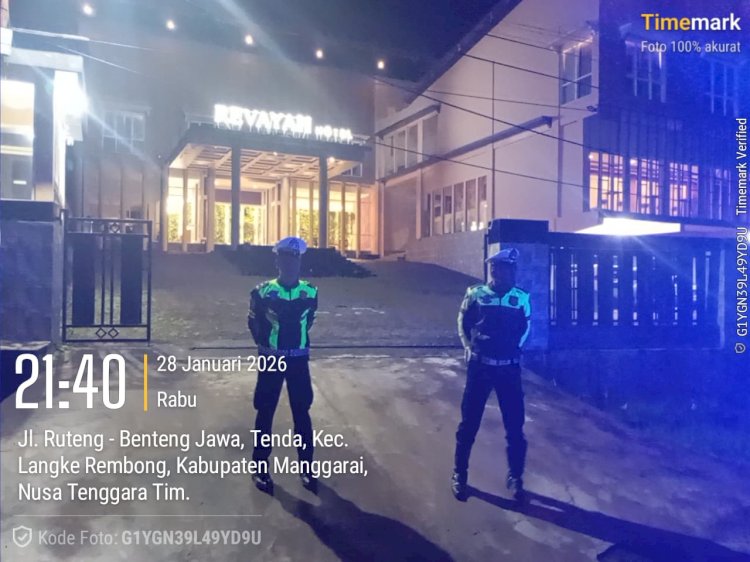 PATROLI MALAM POLRES MANGGARAI ANTISIPASI BALAP LIAR DAN LAKA LANTAS