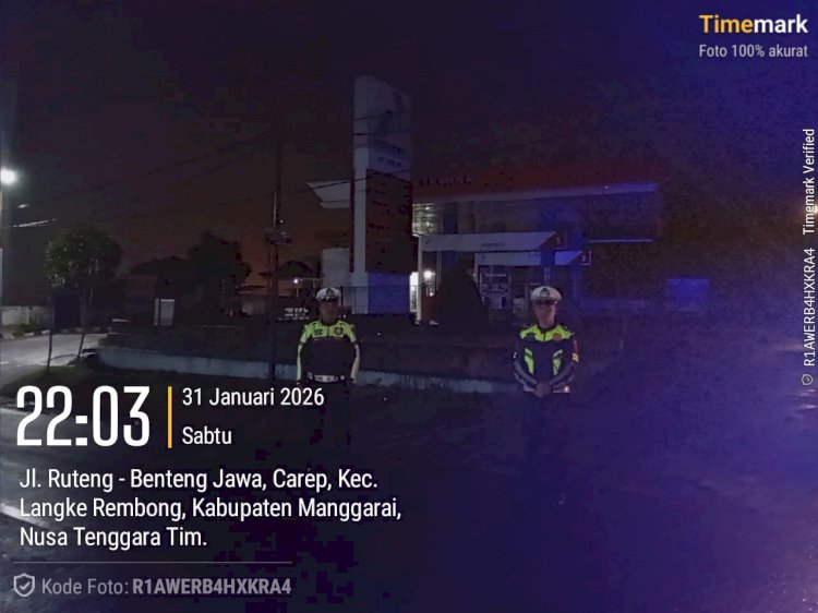 Polres Manggarai Gelar Patroli Malam Antisipasi Balap Liar dan Laka Lantas