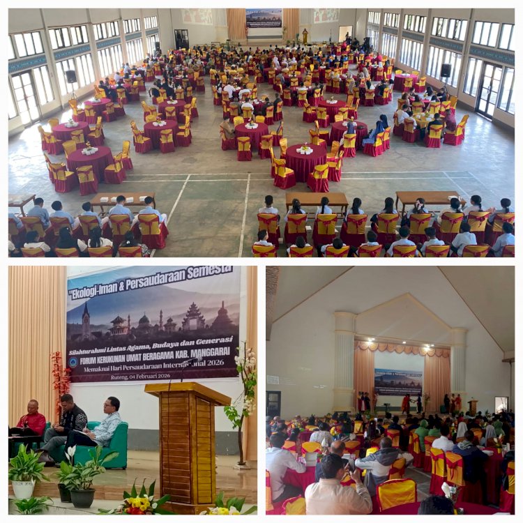 Waka Polres Manggarai,Polda NTT Hadiri FKUB Kabupaten Manggarai Gelar Silaturahmi Lintas Agama Peringati Hari Persaudaraan Internasional 2026, Wujudkan Toleransi yang Kondusif