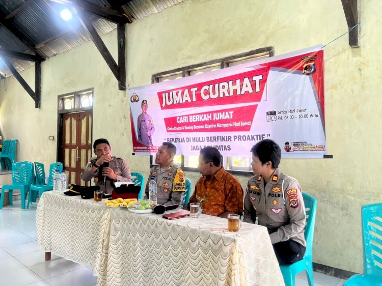 Polres Manggarai Polda NTT Komitmen Serap Inspirasi dan Aspirasi Masyarakat Melalui Giat Jumat Curhat