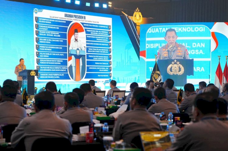 Beri Arahan di Rapim Polri, Kapolri Tegaskan Dukung-Kawal Penuh Program Pemerintah