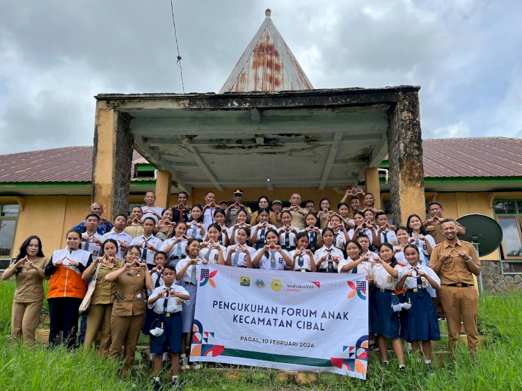 Wujudkan Generasi Cerdas, Kapolsek Cibal Hadiri Pembentukan Forum Anak Kecamatan Cibal .