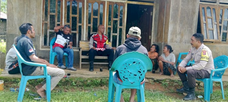 Bhabinkamtibmas Bersama Kapolsek Cibal Sambangi Warga Kampung Ratung, Perkuat Kamtibmas dan Dukung Ketahanan Pangan