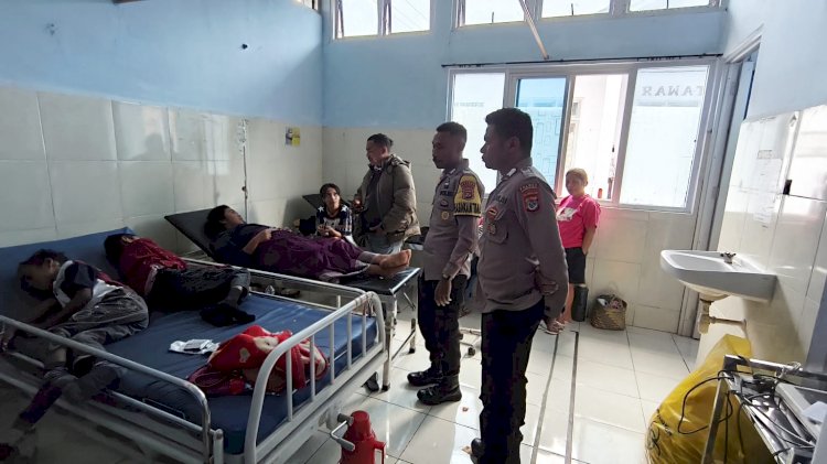 Dugaan Adanya Warga Keracunan, Polres Manggarai Polda NTT Turun Langsung Dampingi Pasien, Pastikan Warga  Dapatkan  perawatan yang baik .