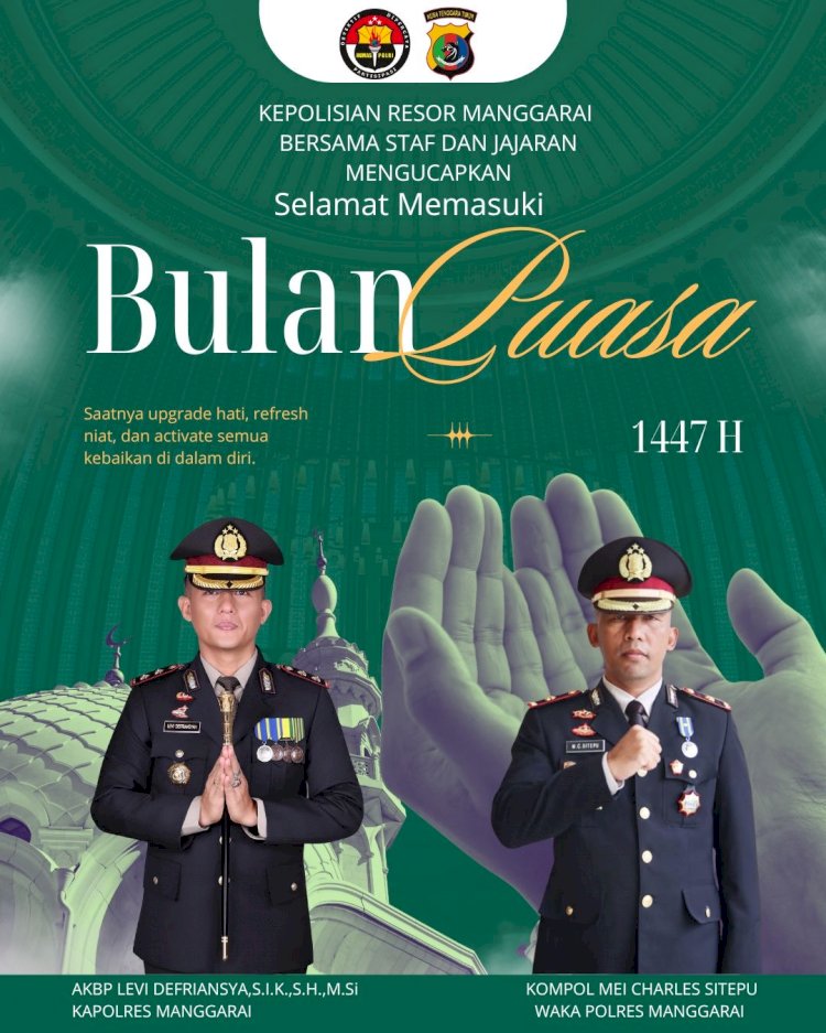 Polres Manggarai Polda NTT Berkomitmen Jaga Kamtibmas Selama  Bulan Suci Ramadan  tetap kondusif,