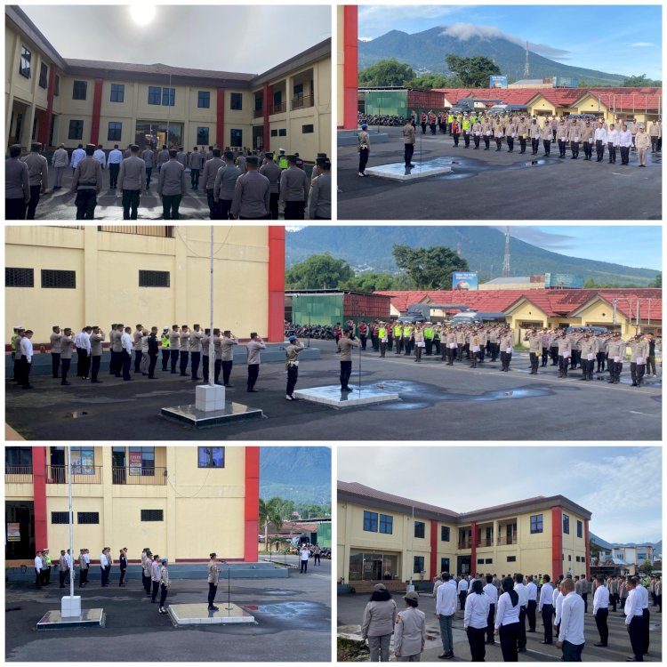 Kapolres Manggarai  Pimpin Apel Jam Pimpinan, Tekankan Disiplin dan Pelayanan Humanis