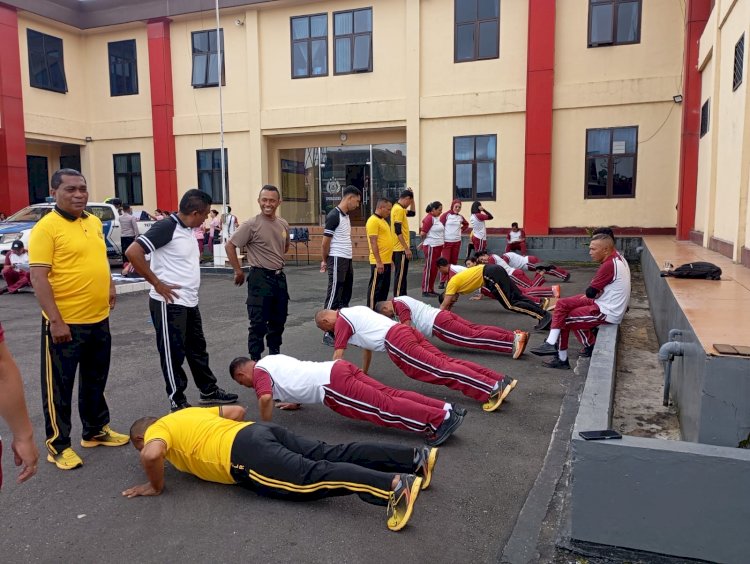 POLRES MANGGARAI GELAR SAMJAS BERKALA BAGI PERSONEL DAN ASN POLRI