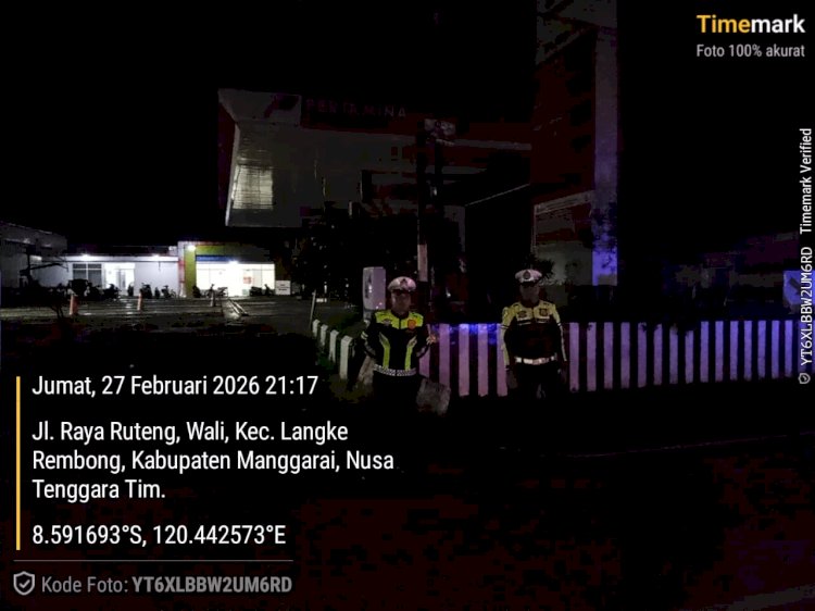 PATROLI MALAM POLRES MANGGARAI ANTISIPASI BALAP LIAR DAN TEKAN ANGKA LAKA LANTAS DI JALAN KOMODO