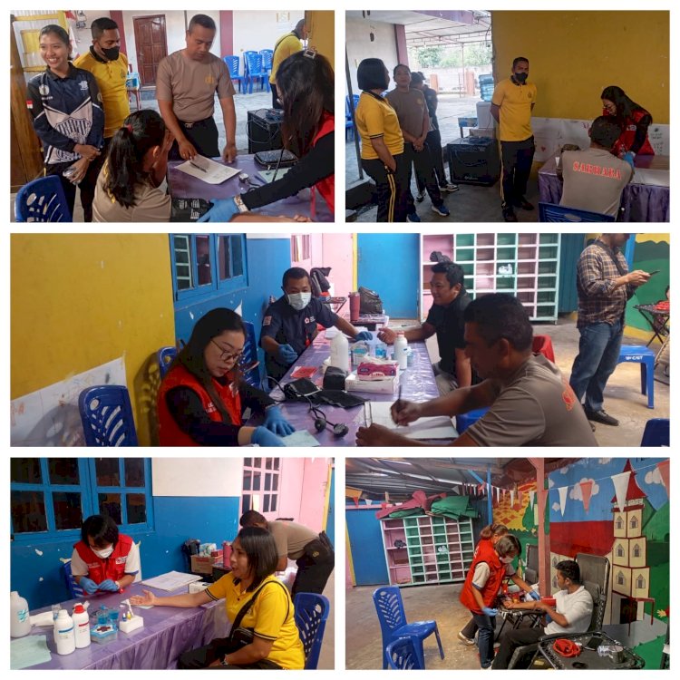 Ramadhan Penuh Berkah: Personel Polres Manggarai  Polda NTT, Donor Darah  untuk  Kemanusiaan