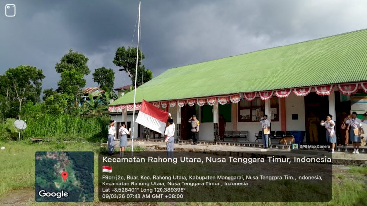 Bhabinkamtibmas Desa Buar Hadiri Upacara Bendera dan Berikan Pembinaan kepada Siswa SMAN 1 Rahong Utara