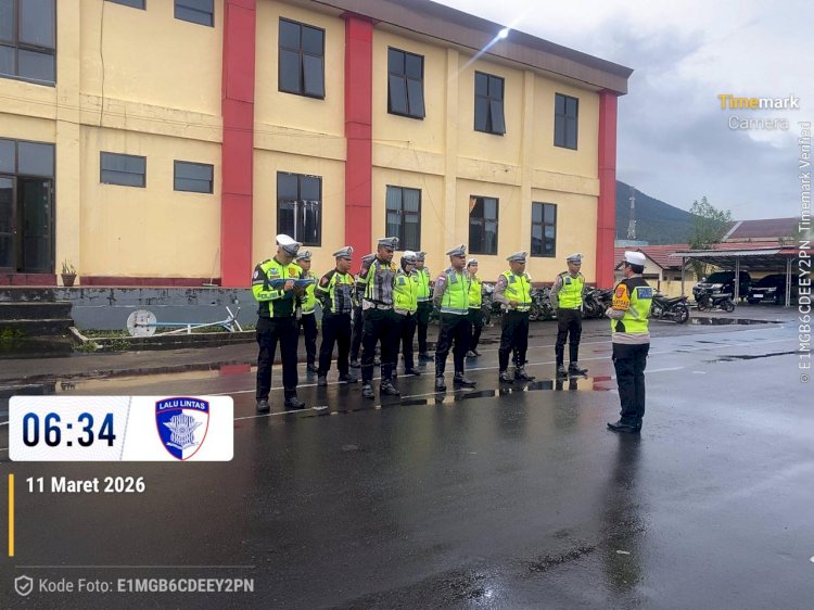 Sat Lantas Polres Manggarai Laksanakan Gatur Pagi untuk Kelancaran Arus Lalu Lintas