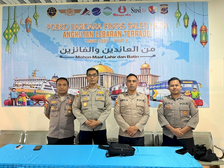 Wujud Nyata Kehadiran Polri, Polres Manggarai Dirikan Pos Pengamanan Terpadu Jelang Idul Fitri