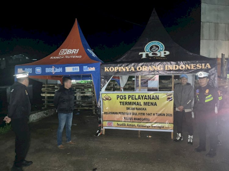 Wujud Nyata Kehadiran Polri, Polres Manggarai Dirikan Pos Pengamanan Terpadu Jelang Idul Fitri