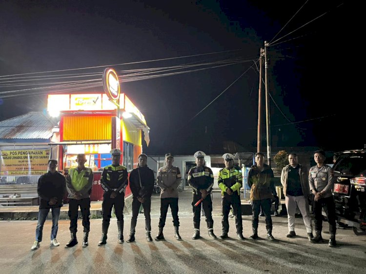 Patroli Gabungan Polres Manggarai Bersama Kompi 2 Yon B Pelopor Ruteng, Jaga Stabilitas Kamtibmas