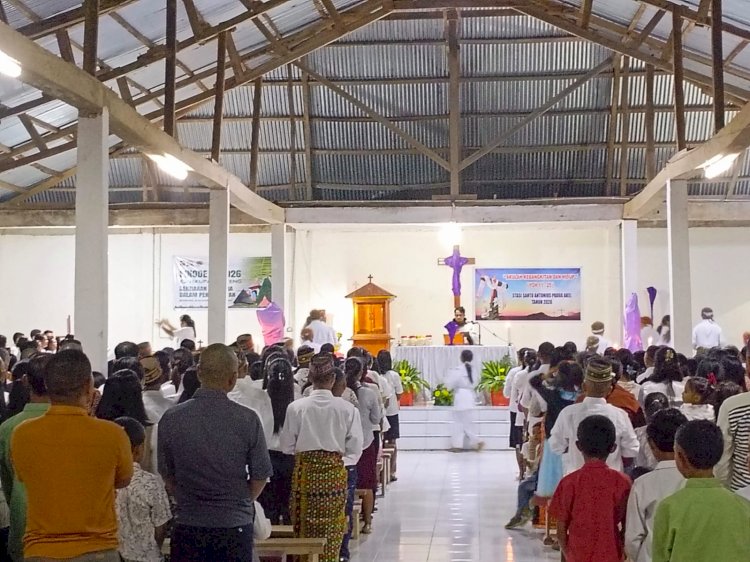 POLRES MANGGARAI POLDA NTT PASTIKAN MISA KAMIS PUTIH BERLANGSUNG AMAN, LANCAR, DAN KONDUSIF